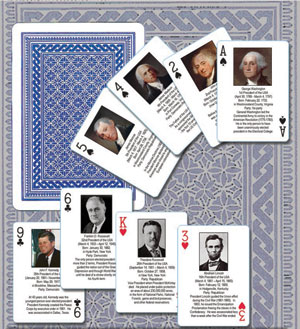 Cover Art of Presidents Playing Cards deck